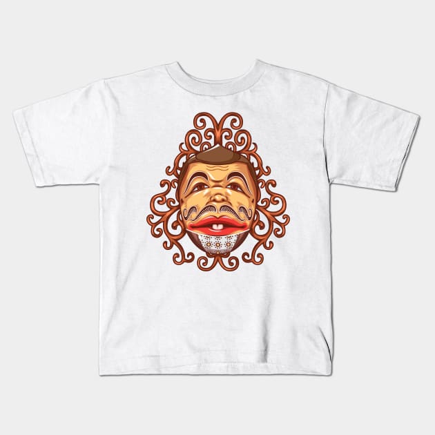 Semar Mask Kids T-Shirt by BayuAngga